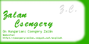 zalan csengery business card